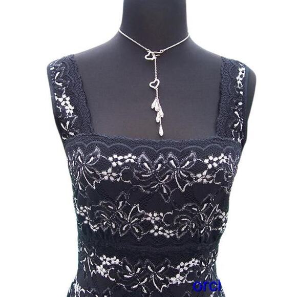 Cache Sheer Illusion Lace Mesh Cami Top New Black White Stretch NWT $98 - Picture 1 of 4